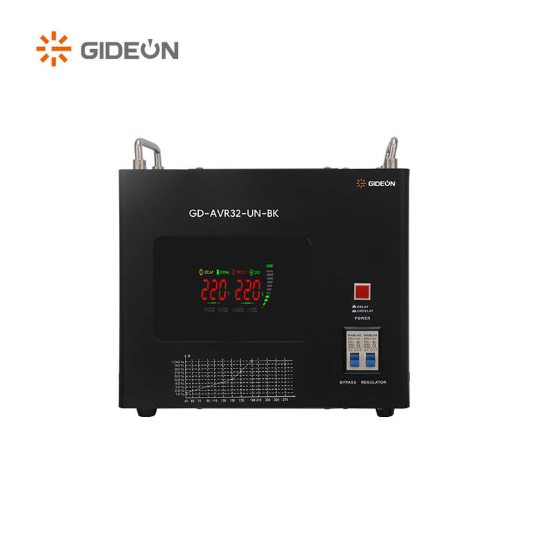 AVR32 ကျယ်ပြန့်အကွာအဝေး 95-280V to 220v အိမ်ထောင်စု AVR Relay အမျိုးအစားတည်ငြိမ်မှု