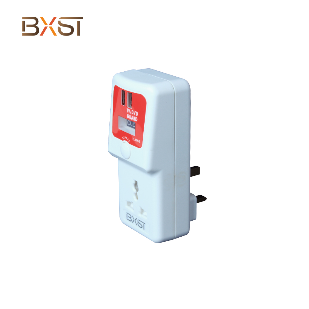 BXST TV Guard UK Plug သည် USB v187-D-USB ဖြင့်အလိုအလျောက်ဗို့အားကာကွယ်ပေးသည်